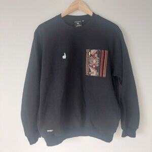 Wayras Sweater with Colorful Animal Detail, Llama / Alpaca, Women's Large, Black